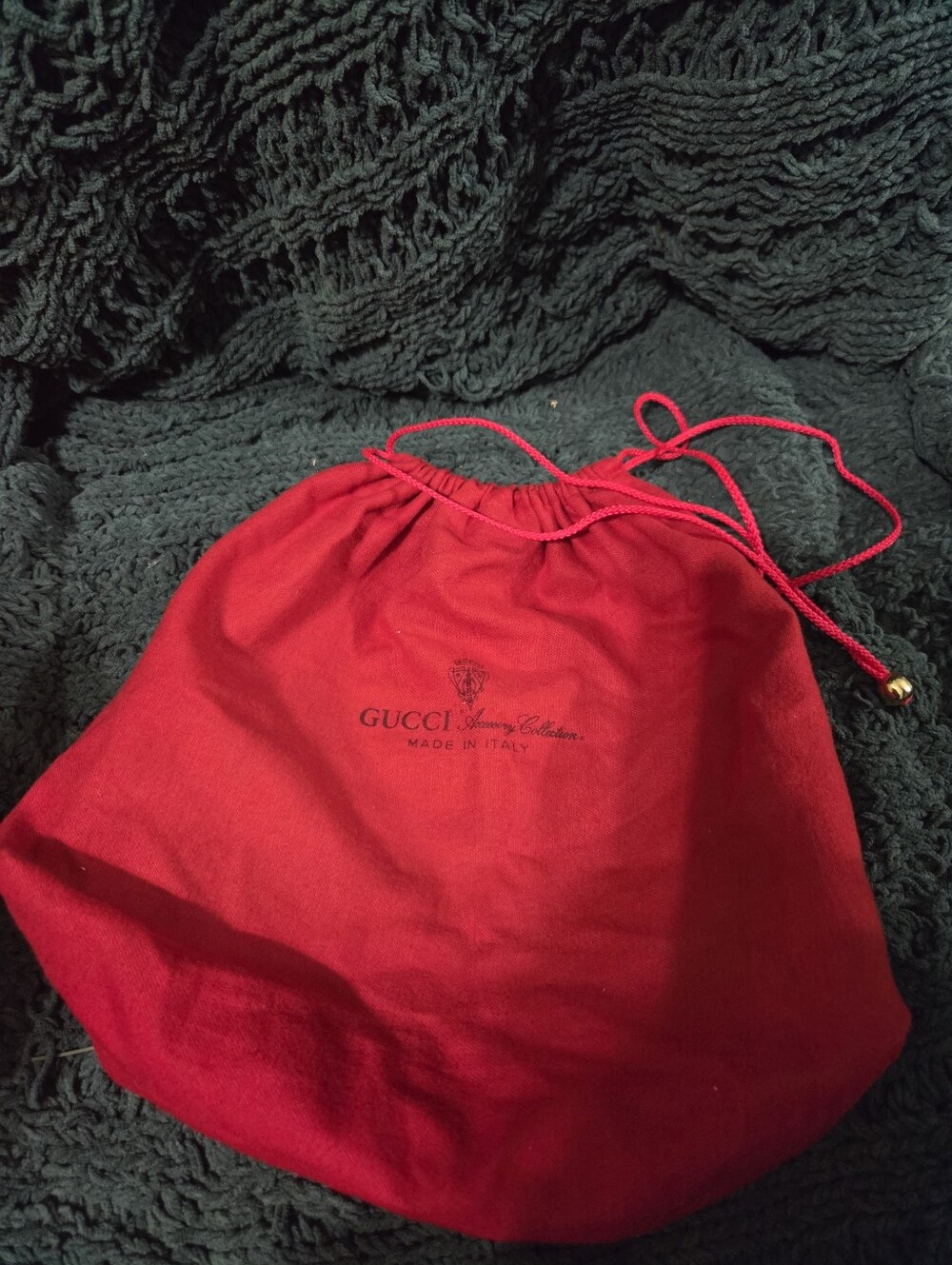 Gucci Red Drawstring Dust Bag